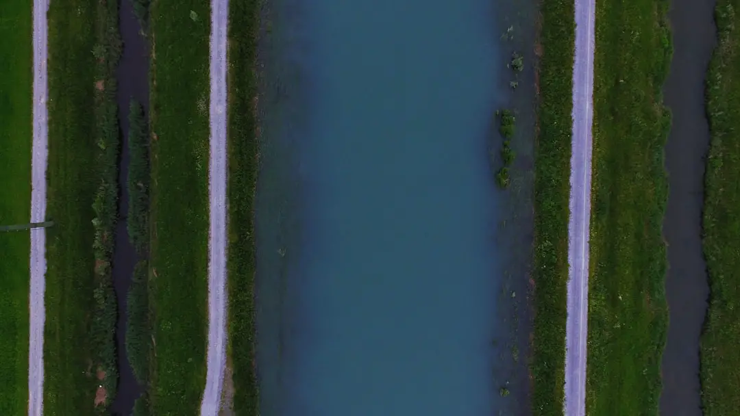 river along the road
