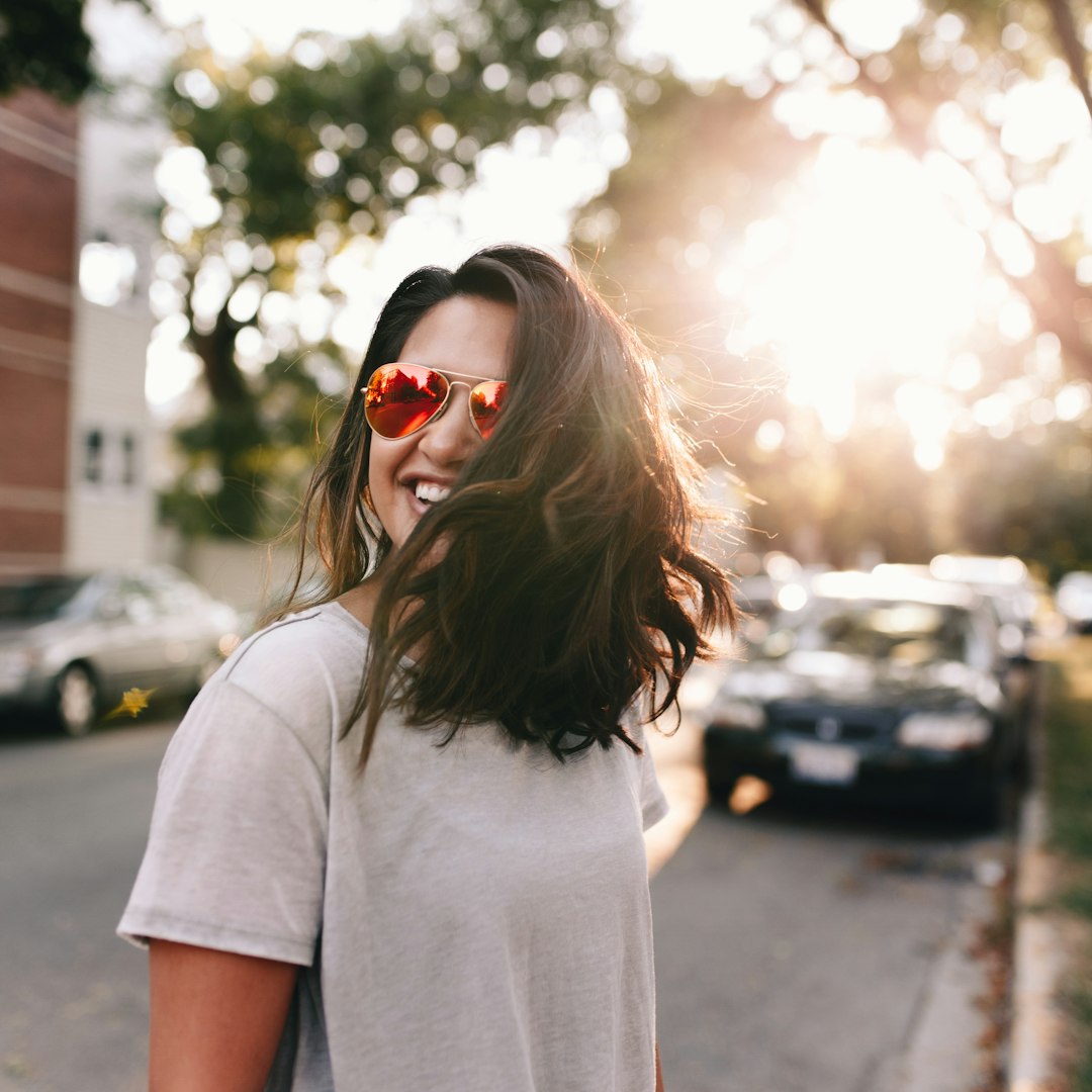Fall is here by Walkathon Virtual woman wearing white T-shirt smiling